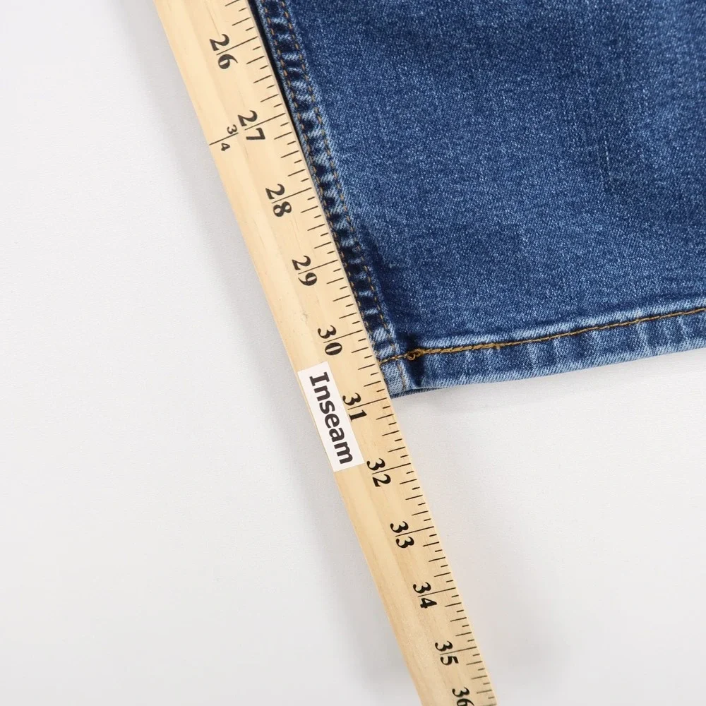 Levis 506 Jeans Mens 32x32 Blue Straight Leg Regular Fit Stretch Denim - Picture 7 of 11